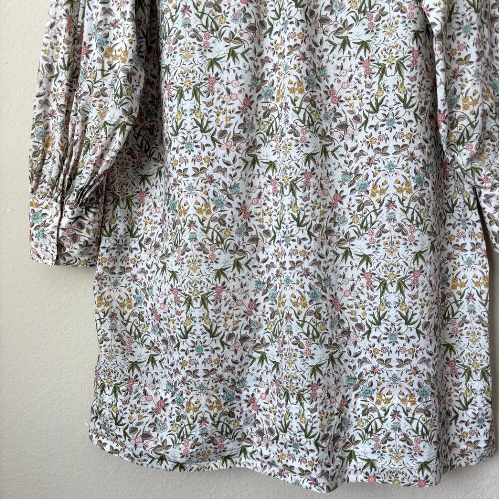 J. Crew Puff-Sleeve Mini Shirt-Dress in Liberty® Tapestry Floral - Picture 11 of 12